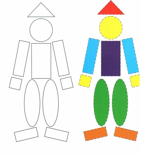 Человек из геометрических фигур