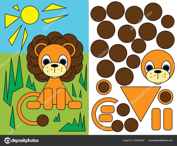 Аппликация из геометрических фигур