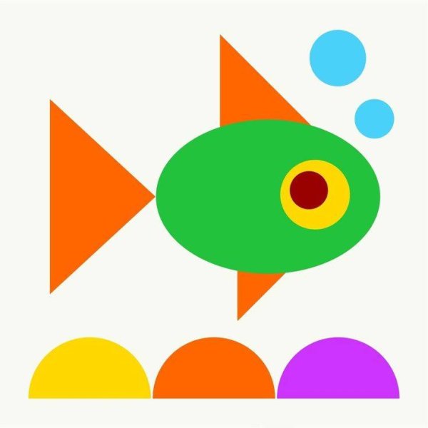 Опликацияиз геометрических фигур