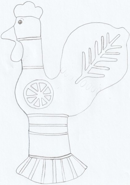 Филимоновские игрушки раскраска петушок