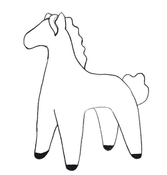 Олешек Дымковская игрушка раскраска