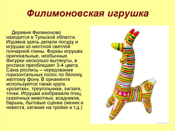 Филимоновская игрушка деревня Филимоново