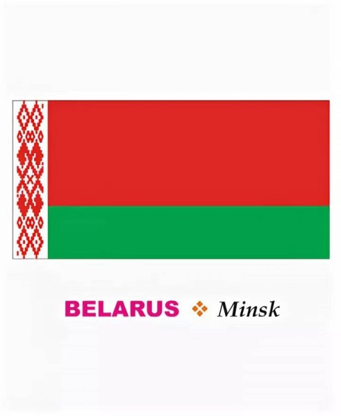 Раскраска белорусский флаг и герб
