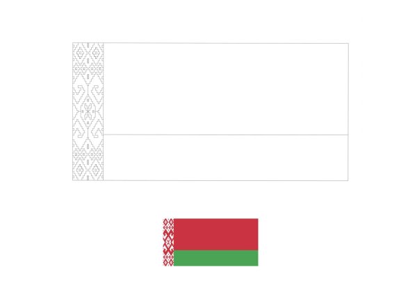 Флаг Белоруссии прямоугольный