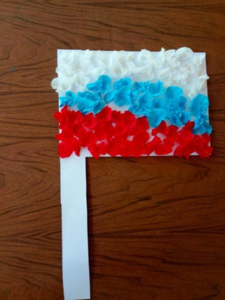 Поделка российский флаг