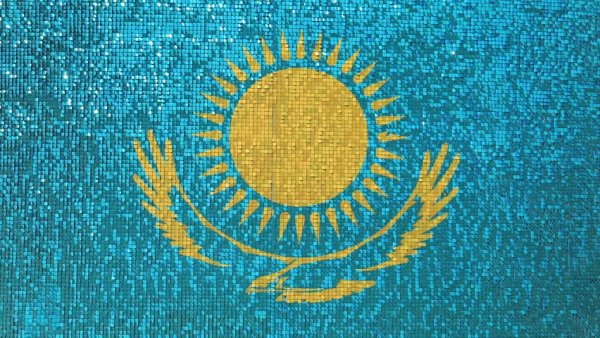 Флаг Казахстана из бисера