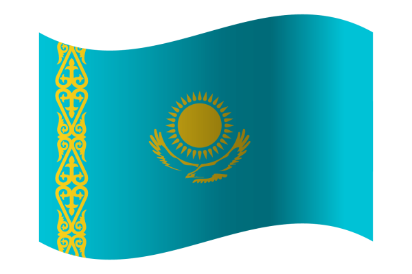 Флаг Казахстана круглый