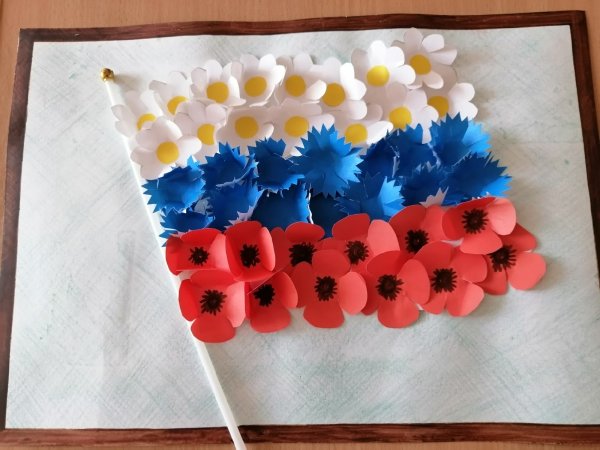 Мастер класс флаг российский букетом