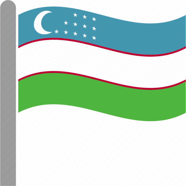 Флаг Узбекистана рисунок