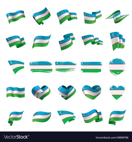 Флаг Узбекистана вектор