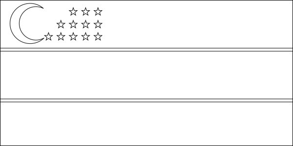 Флаг Республики Узбекистан раскраска