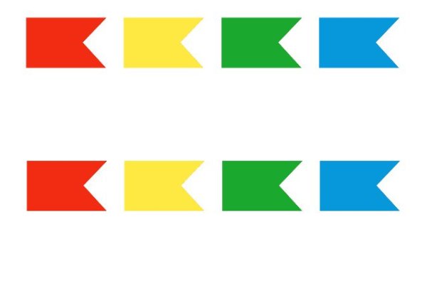 Флажки разных цветов для детей