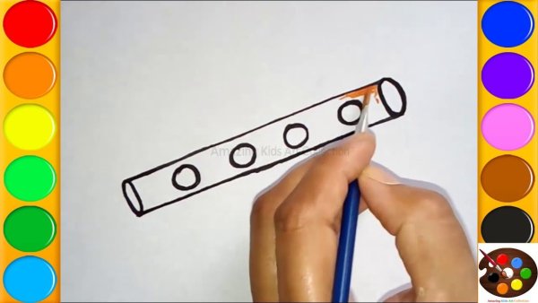 Флейта нарисовать легко