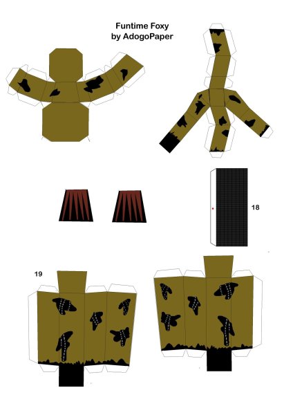 Развёртка ФНАФ из бумаги