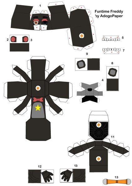 ФНАФ из бумаги схемы фантайм Фредди
