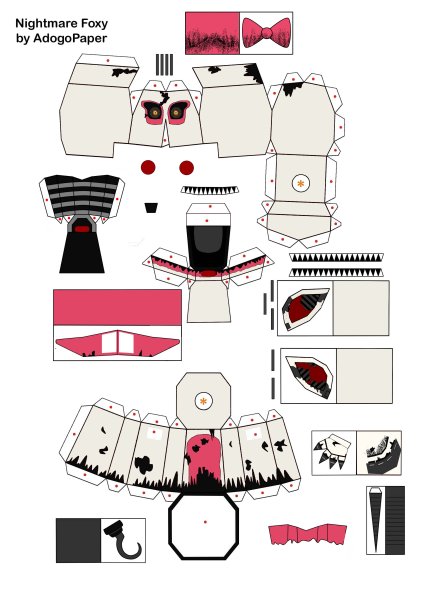 Бумажные фигурки ФНАФ марионетка