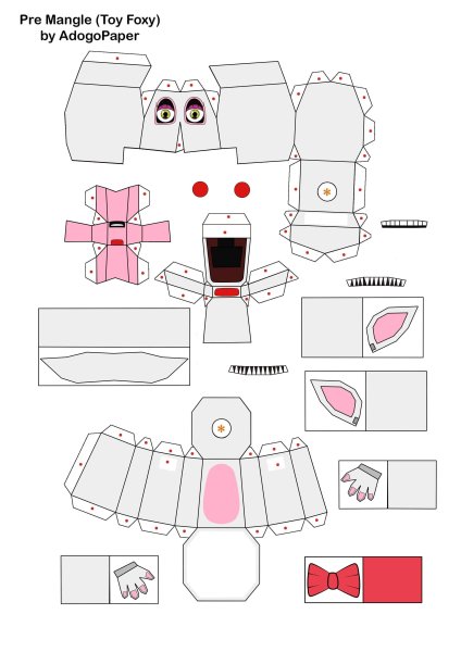 Papercraft развёртки FNAF фигурки Funtime Freddy