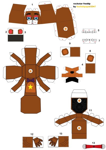 Фредди из бумаги ФНАФ 3