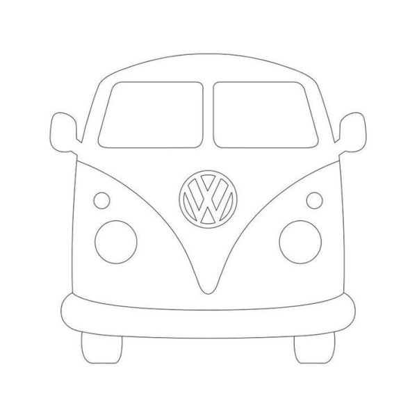 Трафарет машины спереди