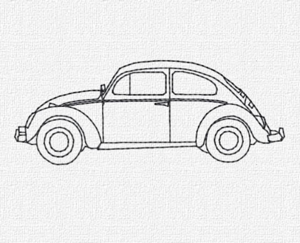 Фольксваген.Жук.сбоку контур