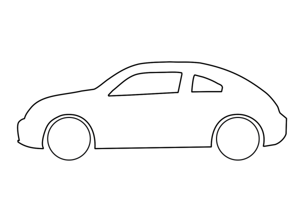 Контур машины сбоку