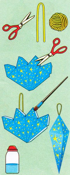 Аппликация фонарик из бумаги