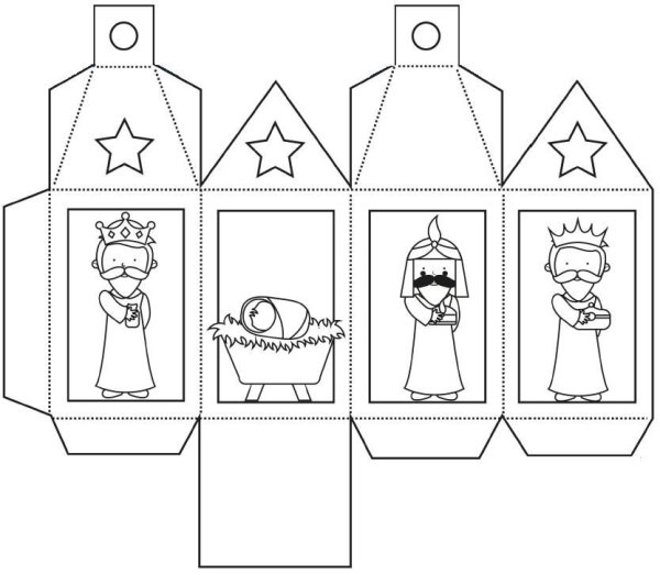 Вертеп из бумаги поделка для воскресной школы