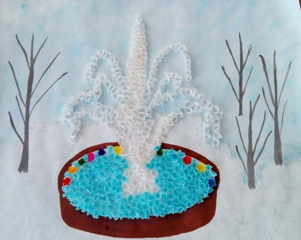 Фонтан поделка в детский сад