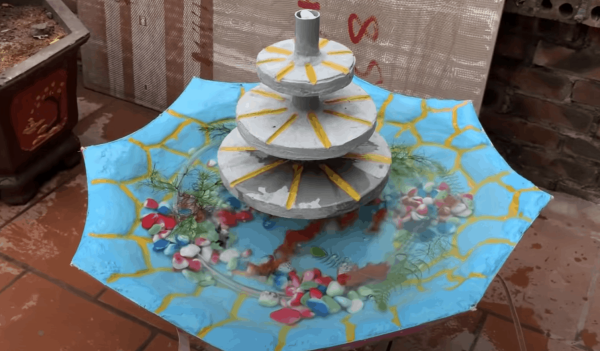 Фонтан из бумаги своими руками