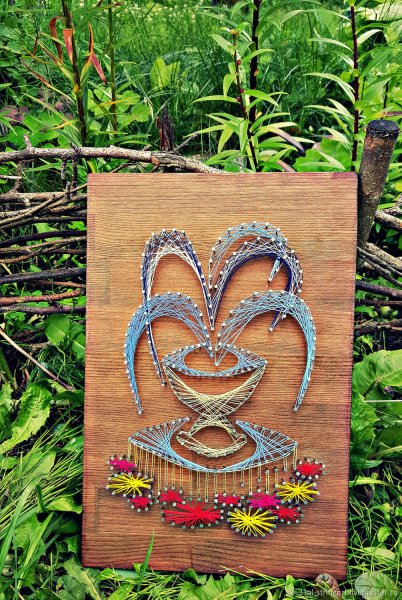 Панно в лесу изонить