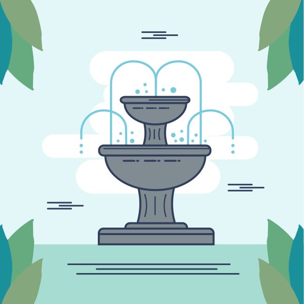 Фонтан вектор