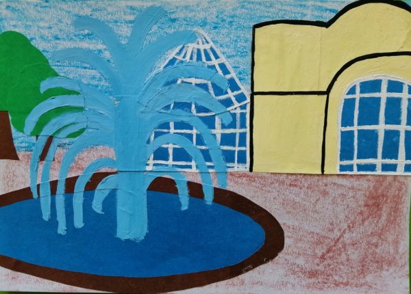 Рисование фонтана в подготовительной группе