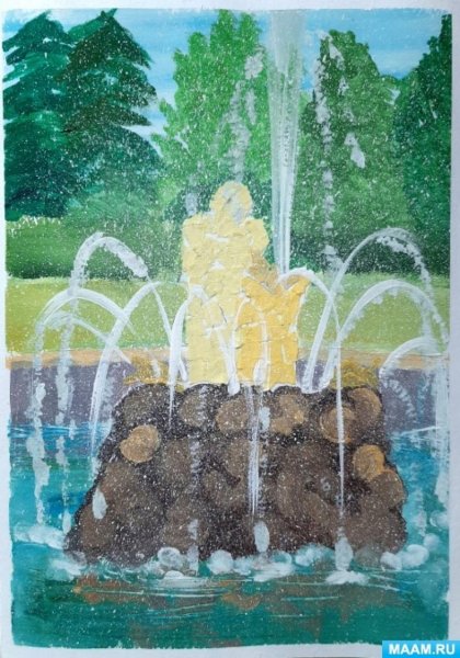 Фонтан из бумаги