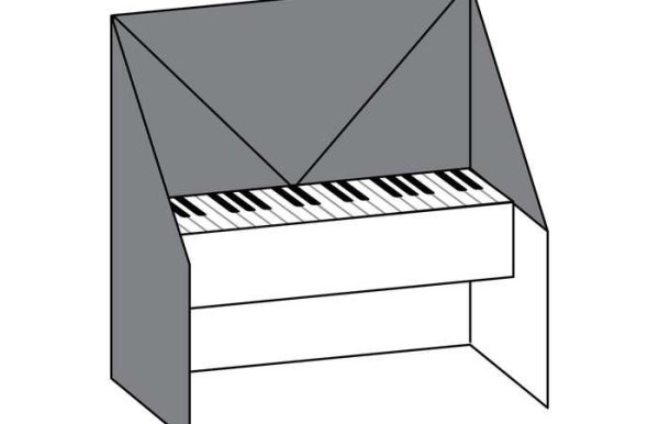 Оригами пианино из бумаги