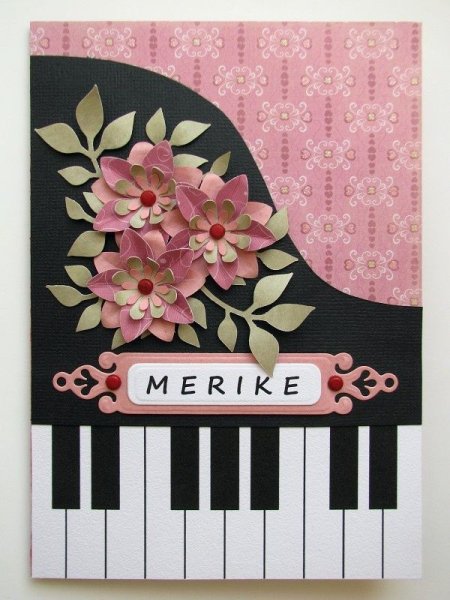 Скрап открытка для музыканта