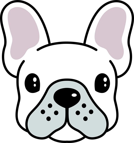 Аппликация французский бульдог