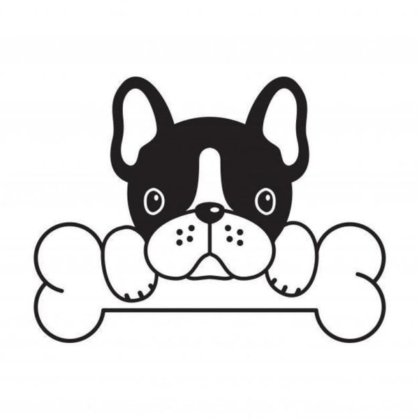 Раскраска французский бульдог для детей