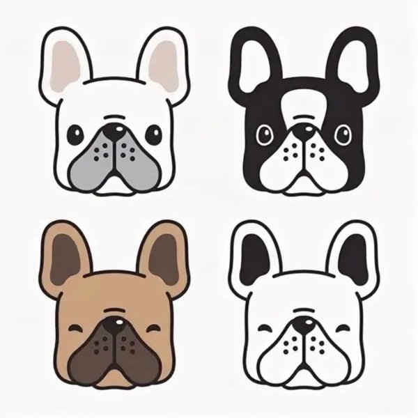 Собака с мордой французского бульдога