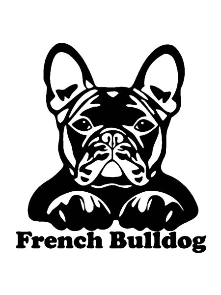 Трафарет бульдога