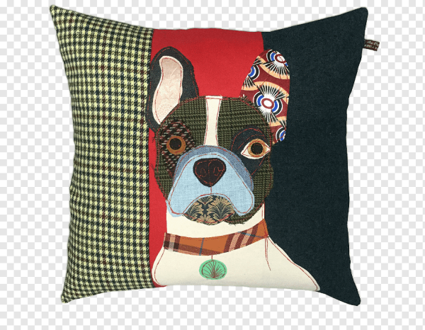 Лоскутная подушка собака