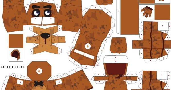 Паперкрафт маска Фредди