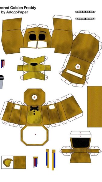Паперкрафт Олд Голден Фредди