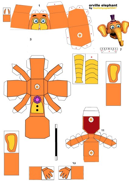 Игрушки из бумаги ФНАФ