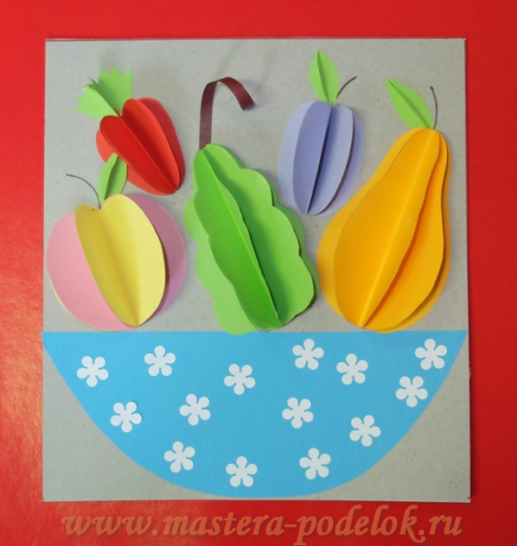 Поделка из бумаги фрукты для дошкольников