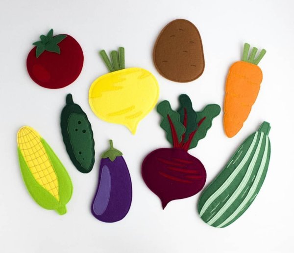Овощи для аппликации в детском саду