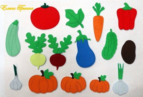 Объемная аппликация овощи
