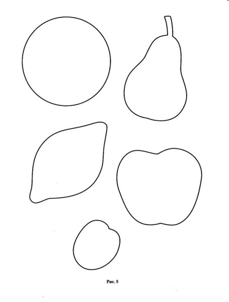 Фрукты трафареты для вырезания