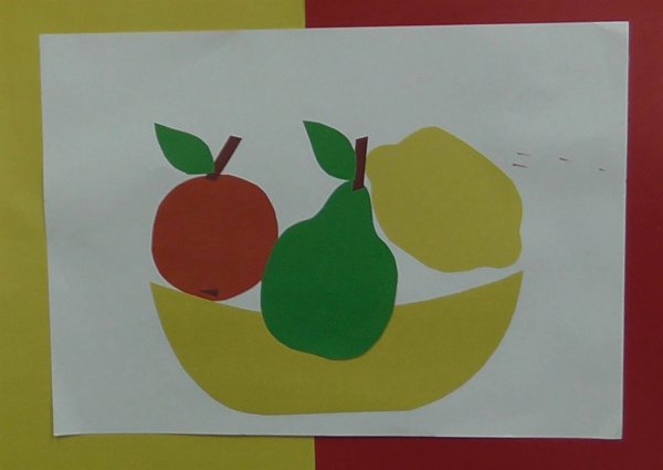 Аппликация в подготовительной группе на тему ваза с фруктами