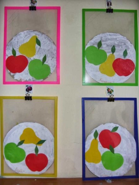 Аппликация на тему фрукты