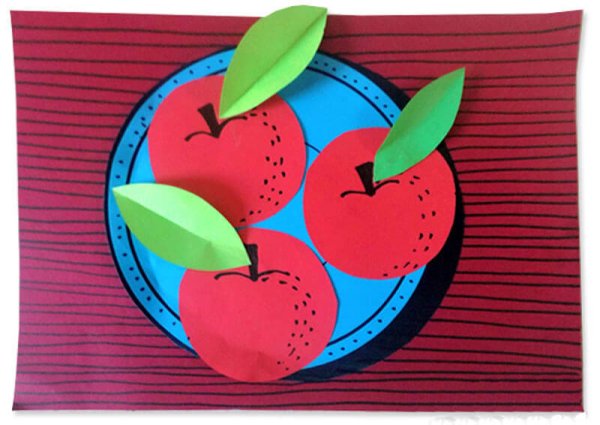 Объемная аппликация фрукты